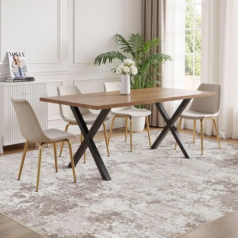 9x12 سجادة غرفة المعيشة القابلة للغسل: سجادة منطقة مجردة غير قابلة للانزلاق لغرفة طعام غرفة نوم ، سجادة ناعمة منخفضة كومة مناسبة للعائلات التي لديها أطفال ، بني in Kuwait