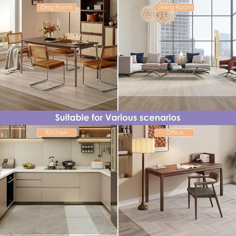 حصيرة منطقة Vicwe للأرضية الصلبة ، سجادة منطقة صافية 6 '× 9' للمنزل ، واقي أرضي غير قابل للانزلاق PVC لغرفة الطعام ، حصيرة أرضية كبيرة مضادة للخلع للمطبخ وغرفة الغسيل in Kuwait