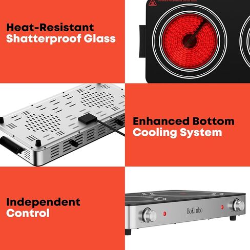 Single Infrared Burner, 1800w electric stove, compact size portable electric stove, burners for cooking, hot plates for cooking, portable cooktop, hot plates for countertop in Kuwait