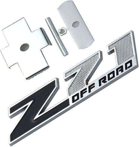 Aimoll 1PC Grille (Small) Z71 Off Emblem Parge Parge for GM Chevrolet Silverado 2500HD 3500HD Sierra (Chrome Black) in Saudi Arabia