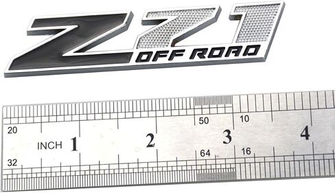 Aimoll 1PC Grille (Small) Z71 Off Emblem Parge Parge for GM Chevrolet Silverado 2500HD 3500HD Sierra (Chrome Black) in Saudi Arabia