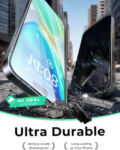 2 PACK for iPhone 16 Privacy Screen Protector 6.3Inch, Colorful Gradient Anti Spy, 10s Auto Dust-Elimination Installation, 9H Tempered Glass, Full Edge Coverage in Saudi Arabia