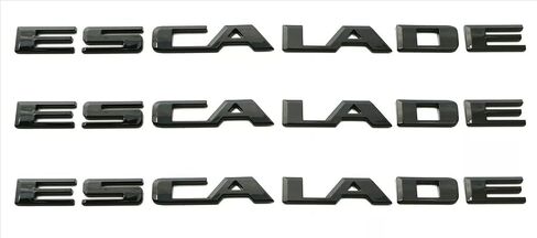 3pcs escalade excalade refctgate emblems car padge starplate compate compatible مع 2021-2025 Escalade 84787581 86543262 (Chrome) in Kuwait