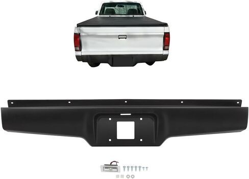لفة المصد الخلفي PAN S10 ROLL PAN متوافق مع 1982-1993 CHEVY S10 GMC S15 Sonoma نسيج الأسود مع ضوء LED in Kuwait