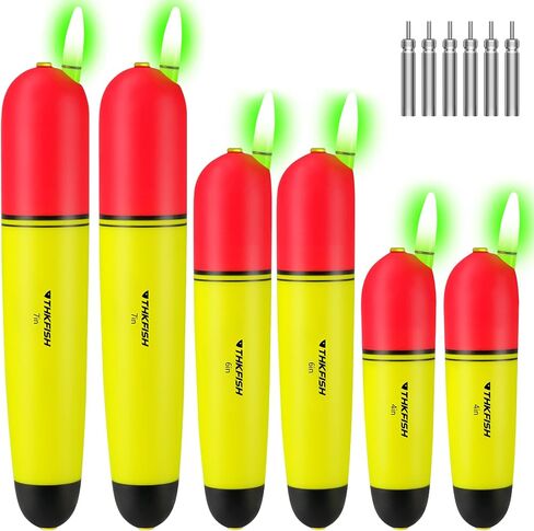 Thkfish Fishing Slip Bobbers ، Eva Foam Bobbers Night Fishing Slip Blox Lails for Fishing Catfish Bobbers proghortment ، 4in 6in 7in in Kuwait