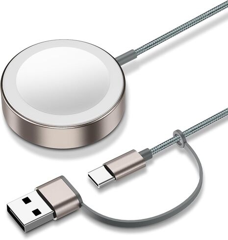 𝟐𝟎𝟐𝟓 𝐔𝐩𝐠𝐫𝐚𝐝𝐞𝐝 for Apple Watch Charger Magnetic Fast Charging Cable [Portable] Magnetic Wireless Charging Compatible with iWatch Series Ultra/10/9/8/7/6/SE/SE2/5/4-[3.3FT] USB+USB in Saudi Arabia
