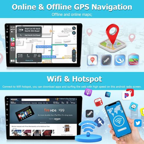 Car Stereo Radio for Honda CRV 2002 2003 2004 2005 2006 with Wireless Apple CarPlay Android Auto,9 Inch Touch Screen, Bluetooth,GPS,WiFi,SWC,Backup Camera in Saudi Arabia