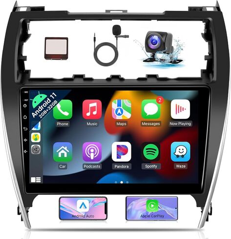 Naifay Android Car Stereo لـ Toyota Camry 2012 2013 2014 مع Carplay & Android Auto ، 10.1inch IPS Touch Screen for Toyota Camry Car Stereo مع Bluetooth/GPS/WiFi/SWC/SPLIST in Kuwait