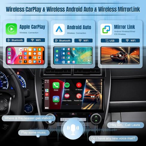 Naifay Android Car Stereo لـ Toyota Camry 2012 2013 2014 مع Carplay & Android Auto ، 10.1inch IPS Touch Screen for Toyota Camry Car Stereo مع Bluetooth/GPS/WiFi/SWC/SPLIST in Kuwait