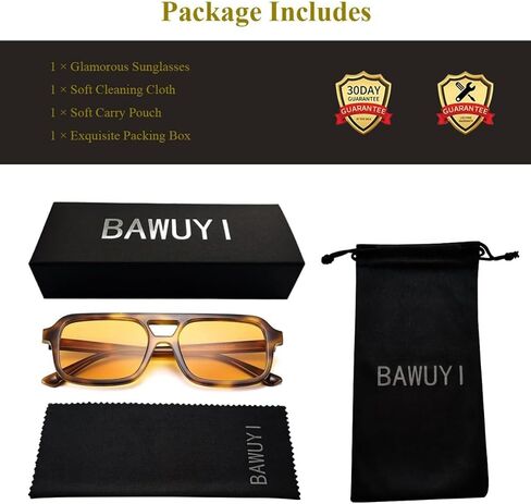 Retro Aviator Sunglasses Men Women Vintage 70s Square Glasses Double Bridge Trendy Rectangle Shades in Kuwait