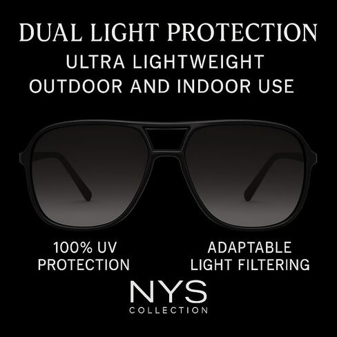 NYS Collection Retro Aviator Sunglasses for Men & Women 70s Vintage Style, Lightweight 100% Protection in Saudi Arabia