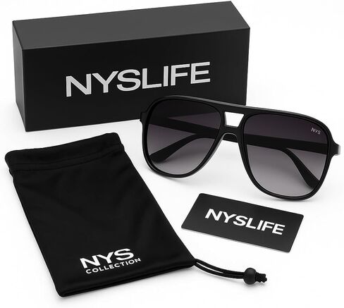 NYS Collection Retro Aviator Sunglasses for Men & Women 70s Vintage Style, Lightweight 100% Protection in Saudi Arabia