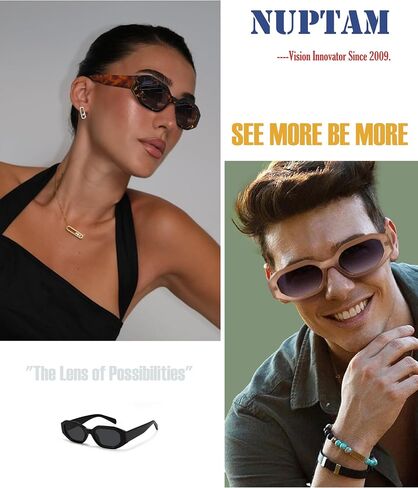 Retro Polarized Rectangle/Hexagon Sunglasses for Women,90s Trendy Vintage Narrow Hexagon Acetate Frame Sunglasses in Saudi Arabia