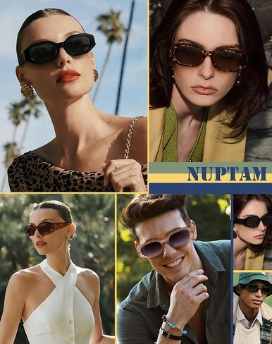 Retro Polarized Rectangle/Hexagon Sunglasses for Women,90s Trendy Vintage Narrow Hexagon Acetate Frame Sunglasses in Saudi Arabia
