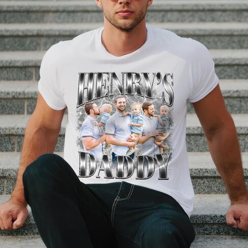 JIX & JOKY Custom T Shirts with Picture Custom Fathers Day Shirt for Dad Photo Tshirt with Face Customize Shirt for Men in Saudi Arabia