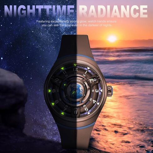 Skeleton Automatic Watch, 45mm Dial with Luminous Hands, Self Winding Watch, 3 ATM Waterproof, 316L Stainless Steel in Saudi Arabia
