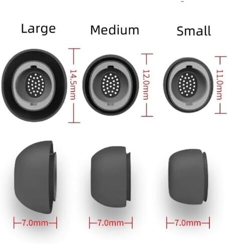 Ear Tips for Samsung Galaxy Buds 3 Pro Earbud(2024),3Pairs Eartips Compatible with Galaxy Buds 3 Pro SM-R630N, Includes Silicone Replacement Tips with Dust Shield,Secure Fit, Fits Charging Case-S/M/L in Saudi Arabia