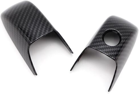 Dreamseek Door Handle Cover متوافق مع Jeep Grand Grand Cherokee Patriot Compass 07-13 ، Chrysler 200 300 Sebring ، Dodge Avenger Caliber Magnum Durango Molding Trim Carbon Libital نمط مع ثقب المفتاح الذكي in Kuwait
