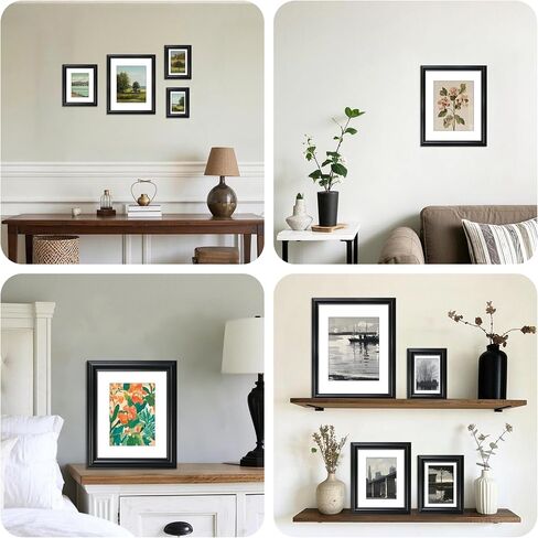VIOLABBEY 5x7 Picture Frame Gold, Vintage Photo Frames, Fits Pictures 4x6 with Mat or 5 x 7 without Mat, Display for Tabletop and Wall in Kuwait