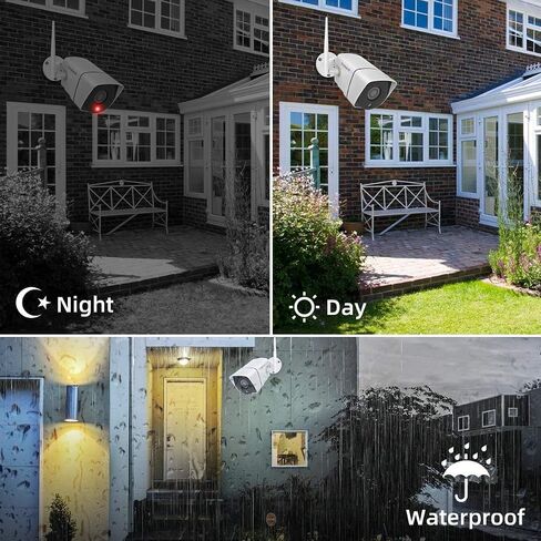 Wireless Security Camera System, Firstrend 8CH 1080P Wireless NVR System with 4 pcs 1.3MP IP Security Camera with 65 ft Night Vision and Easy Remote View, P2P CCTV for Home(No Hard Drive) in Saudi Arabia