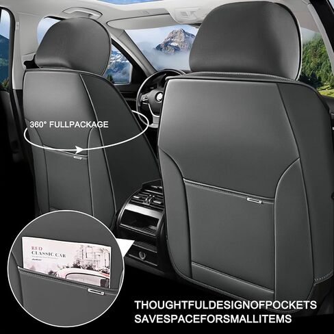 Universal Car Seat Covers for VW Jetta 2000-2024 2025 Comfortable and Anti-Slip Seat Covers,Waterproof Leather Seat Protectors Interior Accessories(5Pcs Deluxe-Black) in Saudi Arabia