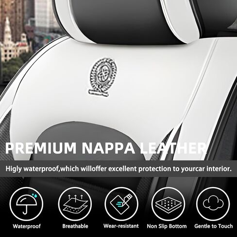 Universal Car Seat Covers for VW Jetta 2000-2024 2025 Comfortable and Anti-Slip Seat Covers,Waterproof Leather Seat Protectors Interior Accessories(5Pcs Deluxe-Black) in Saudi Arabia