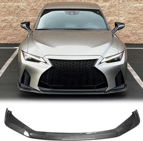 FreeMotor802 متوافق مع 2021-2024 لكزس IS350 F Sport & 2024 IS300 F Sport Sedan 4-DOOR LIP ، Ikon Style Matte Black ABS تمت إضافة على سد الهواء السفلي المفسد المفسد in Kuwait