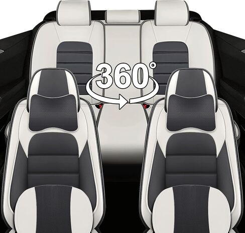 Full Set for Volkswagen Beetle Seat Covers 1999-2019, Waterproof Nappa Leather Car Seat Protector, Anti-Slip & Comfortable Car seat Cover (Black) in Kuwait