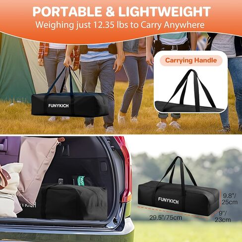 طاولة التخييم القابلة للطي في Funykich (L32.3''xw15.7 '') ، طاولة نزهة محمولة من الألومنيوم مع ارتفاع قابل للتعديل ، وتخزين كبير وحقيبة للنزهة ، والتخييم ، والشواء ، والاحتفال ، والفناء الخلفي ، والشاطئ in Saudi Arabia