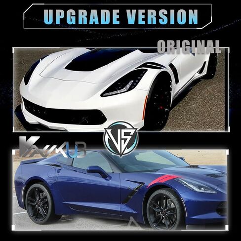 4 PCS Front & Rear LED Side Marker Lights for Chevy Corvette C7 2014-2019, Chevy Smoked Lens Side Bumper Marker Lights, C7 Amber & Red LED Turn Signal Lamps in Saudi Arabia