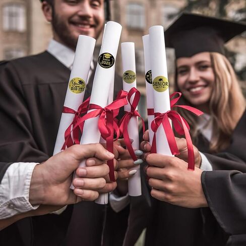 240Pcs Class of 2025 Graduation Stickers,Congrats Party Favors Chocolate Sticker Candy Labels for 2025 Senior High School College Graduation Supplies and Decorations (Black and Silver) in Kuwait