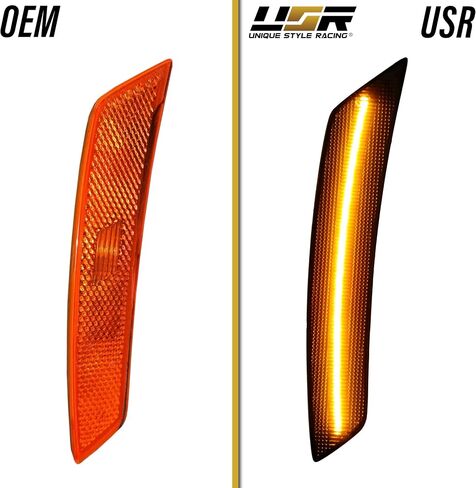 USR 22-24 THETA SUV SIV Side Marker Light-زوج مواقف لوقوف السيارات المدخنة الأمامية (يسار + يمين)-متوافق مع 2022-2024 شيفروليه الاعتدال جميع الطرز مثل LS ، LT ، RS ، Premier (عدسة الدخان مع LED AMBER) in Kuwait