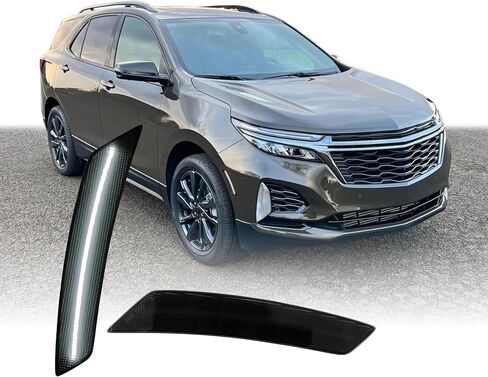 USR 22-24 THETA SUV SIV Side Marker Light-زوج مواقف لوقوف السيارات المدخنة الأمامية (يسار + يمين)-متوافق مع 2022-2024 شيفروليه الاعتدال جميع الطرز مثل LS ، LT ، RS ، Premier (عدسة الدخان مع LED AMBER) in Saudi Arabia