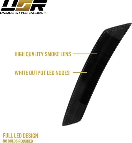 USR 22-24 THETA SUV SIV Side Marker Light-زوج مواقف لوقوف السيارات المدخنة الأمامية (يسار + يمين)-متوافق مع 2022-2024 شيفروليه الاعتدال جميع الطرز مثل LS ، LT ، RS ، Premier (عدسة الدخان مع LED AMBER) in Saudi Arabia
