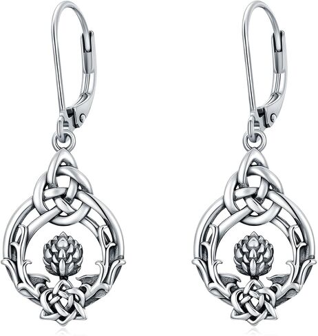 925 sterling Silver Vintage Oxidized Celtic Dangle Drop Drop Homports المجوهرات للنساء لها in Saudi Arabia
