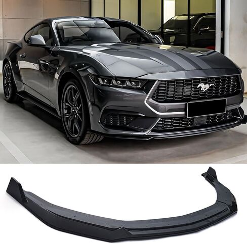 Front Bumper Lip Splitter for 2024-2025 Ford Mustang 3PCS EcoBoost GT (Gloss Black) in Saudi Arabia