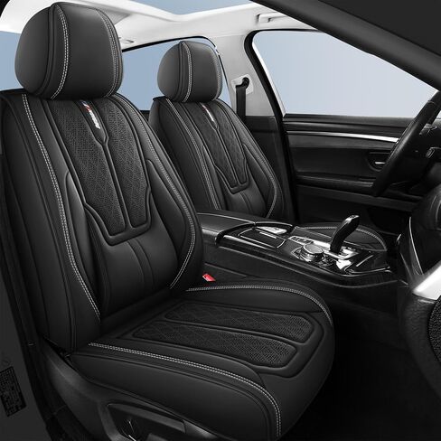 تغطي مقعد السيارة مجموعة كاملة لأغطية المقعد الجلدية Audi Q7 2007-2024 ، وغطاء مقعد غير مقاوم للماء ، وحماية مقعد السيارات الأكياس التكيفية （قياسية ، أسود） in Kuwait