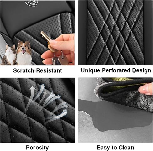 Seat Covers Fit of Toyota Tacoma 2005-2025 Waterproof Nappa Leathe Seat Covers Waterproof Stylish Sport Seat Cover,Car Seat Protector Auto Interior Accessories(Black Gray,Front Set) in Kuwait