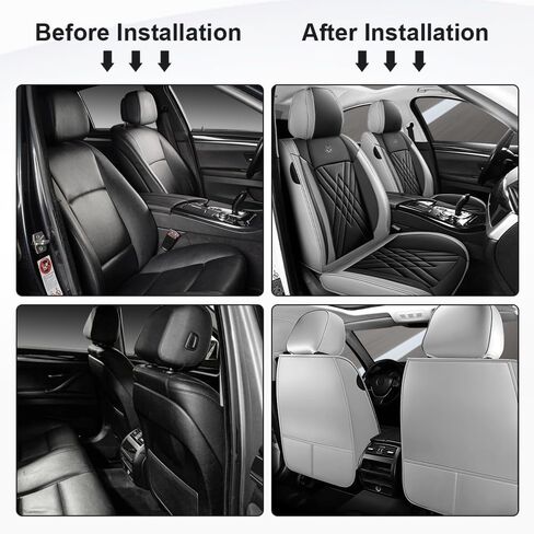 Seat Covers Fit of Toyota Tacoma 2005-2025 Waterproof Nappa Leathe Seat Covers Waterproof Stylish Sport Seat Cover,Car Seat Protector Auto Interior Accessories(Black Gray,Front Set) in Kuwait