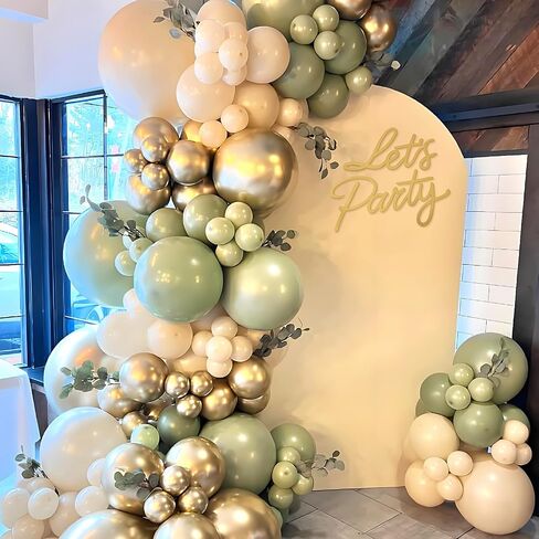 Let's Party Sign for Backdrop - 'Let's Party' Sign Decal for Balloon Arch Birthday Graduation Wedding Bachelorette Christmas Celebrate Decorations (Gold) in Kuwait