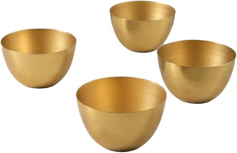 Serene Spaces Living Gold Colored Metal Bowl Ideal for Weddings, Parties, Events, Restaurants, Home Decor, Measures 3.5 inches Tall and 5.25 inches Dia in Saudi Arabia