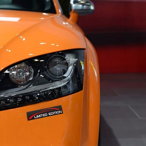 زوج محدود الإصدار Edition Emblem Premium 3D Sport Turbo Badge Auto الخلفي الجذع ملصق شارات الجانب (الأسود الأحمر) in Kuwait