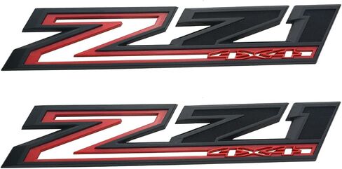 2PCS 2019-2022 Z71 4x4 Fender Emblem 3D شارة OEM Nameplate حرف الشعار الشاشة استبدال Silverado 1500 2500HD 3500HD أجزاء حقيقية (أسود غير لامع) in Saudi Arabia