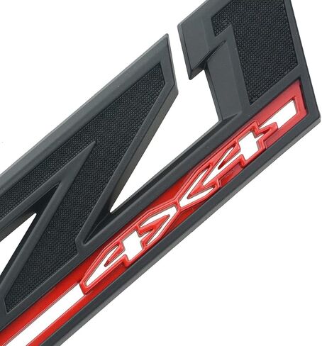 2PCS 2019-2022 Z71 4x4 Fender Emblem 3D شارة OEM Nameplate حرف الشعار الشاشة استبدال Silverado 1500 2500HD 3500HD أجزاء حقيقية (أسود غير لامع) in Saudi Arabia