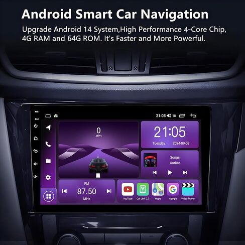 for Dodge Ram 1500 2500 3500 Radio Upgrade 2013-2019: Android 14 Car Stereo with Wireless CarPlay and Android Auto - 9 Inch Touchscreen GPS Navi Head Unit with Bluetooth - Only fit Automatic AC in Saudi Arabia