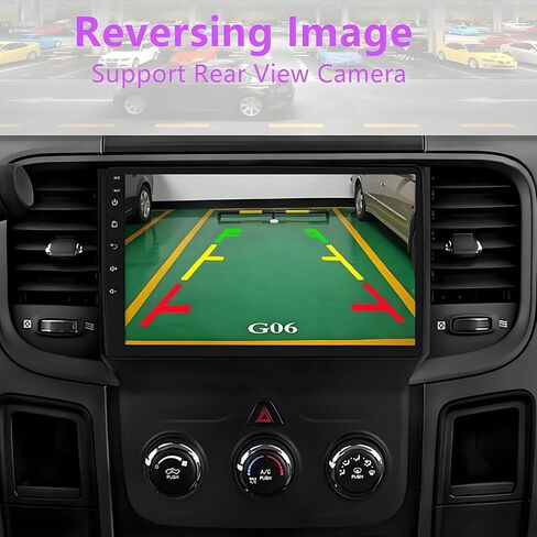 for Dodge Ram 1500 2500 3500 Radio Upgrade 2013-2019: Android 14 Car Stereo with Wireless CarPlay and Android Auto - 9 Inch Touchscreen GPS Navi Head Unit with Bluetooth - Only fit Automatic AC in Saudi Arabia