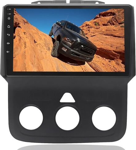 for Dodge Ram 1500 2500 3500 Radio Upgrade 2013-2019: Android 14 Car Stereo with Wireless CarPlay and Android Auto - 9 Inch Touchscreen GPS Navi Head Unit with Bluetooth - Only fit Automatic AC in Saudi Arabia