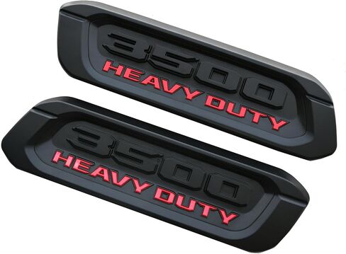 2pack New 3500 Heavy Duty Emblems Left Right Side 3D Badges Black Hood Replacement for 3500 (Chrome) in Saudi Arabia