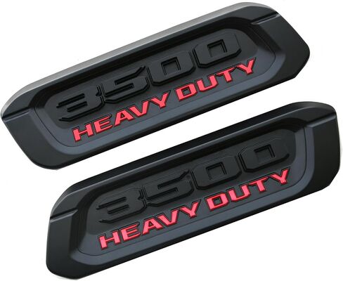 2pack New 3500 Heavy Duty Emblems Left Right Side 3D Badges Black Hood Replacement for 3500 (Chrome) in Saudi Arabia