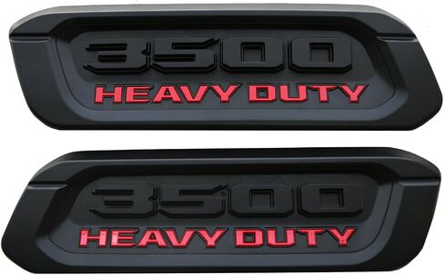 2pack New 3500 Heavy Duty Emblems Left Right Side 3D Badges Black Hood Replacement for 3500 (Chrome) in Saudi Arabia
